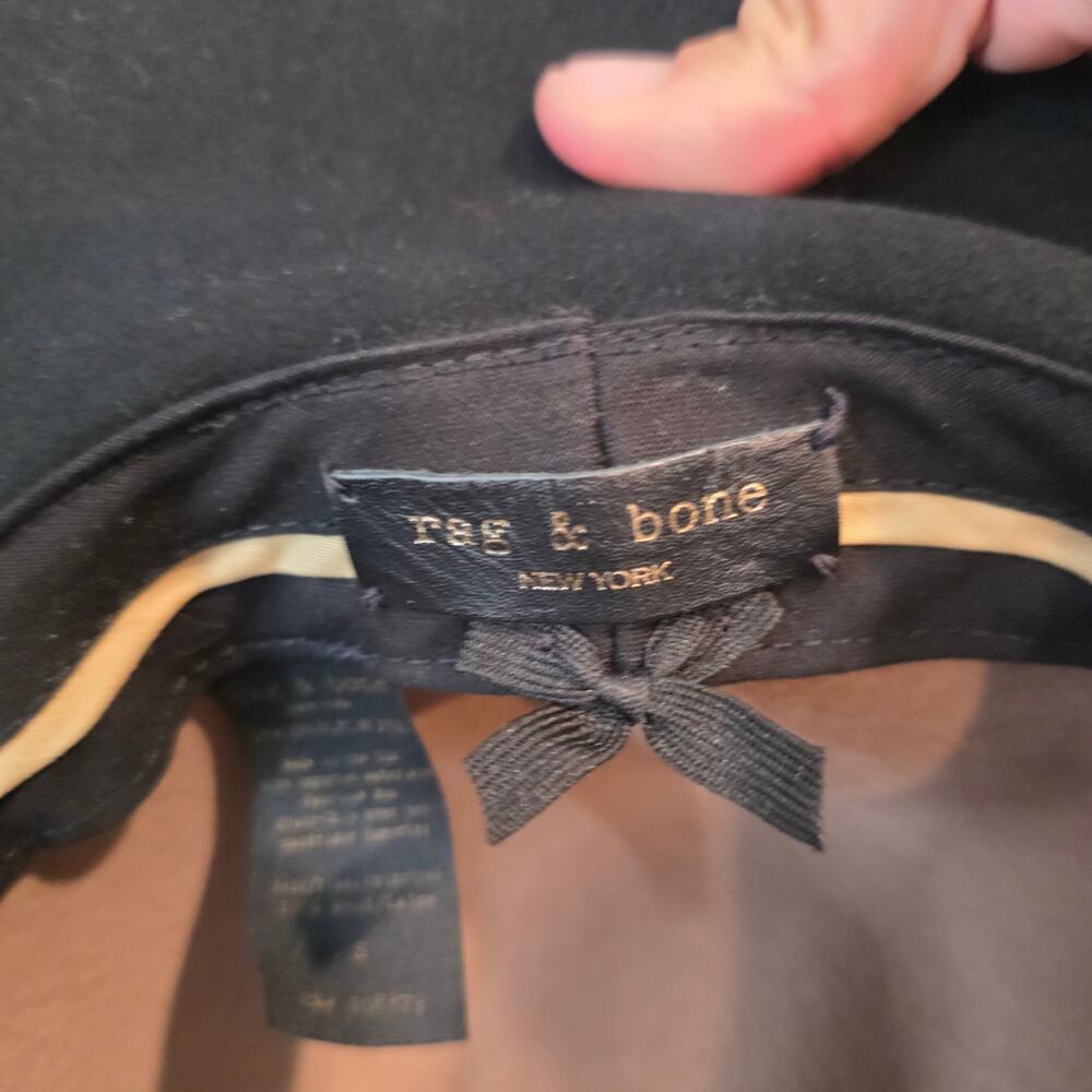 Rag & Bone New York Two-Tone Wool Fedora Hat Tan Black Wide Brim Size S - Picture 6 of 7
